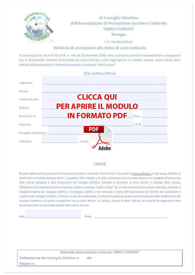 Modello di adesione